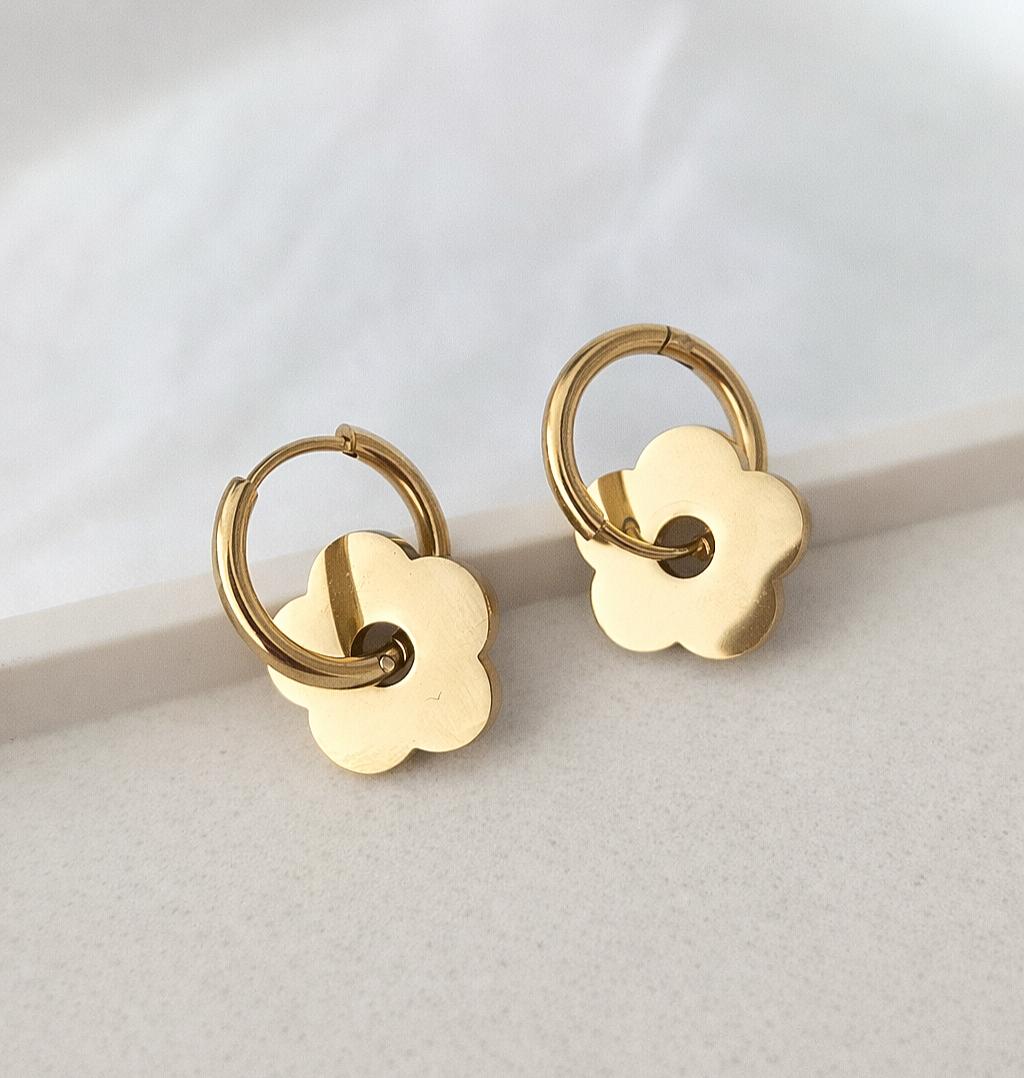 Boucles d'oreille créole FLORA