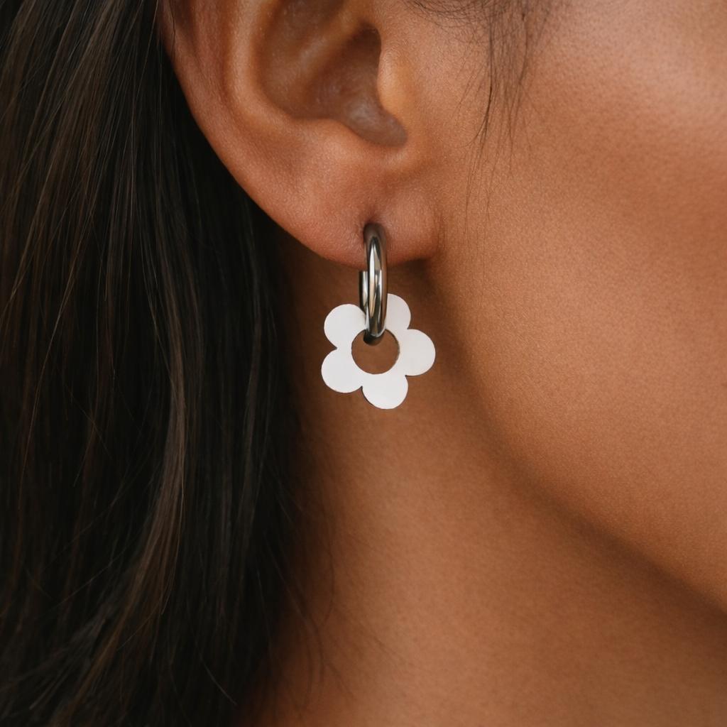 Boucles d'oreille créole FLORA