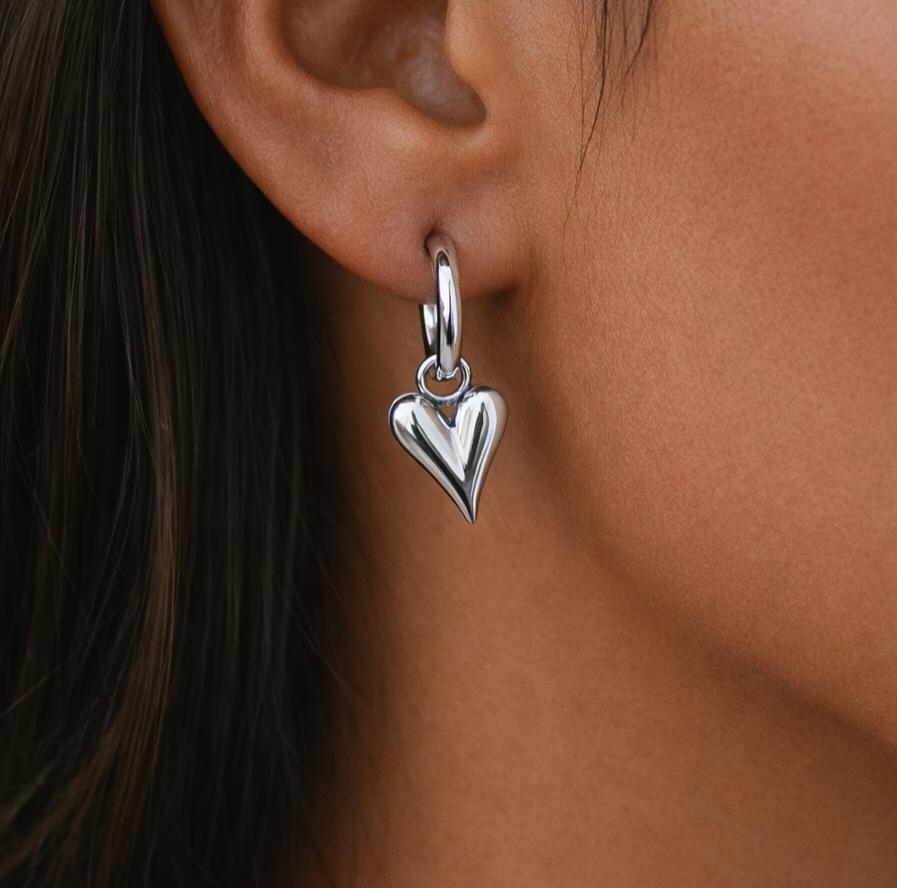 Boucle d'oreille créole COEUR