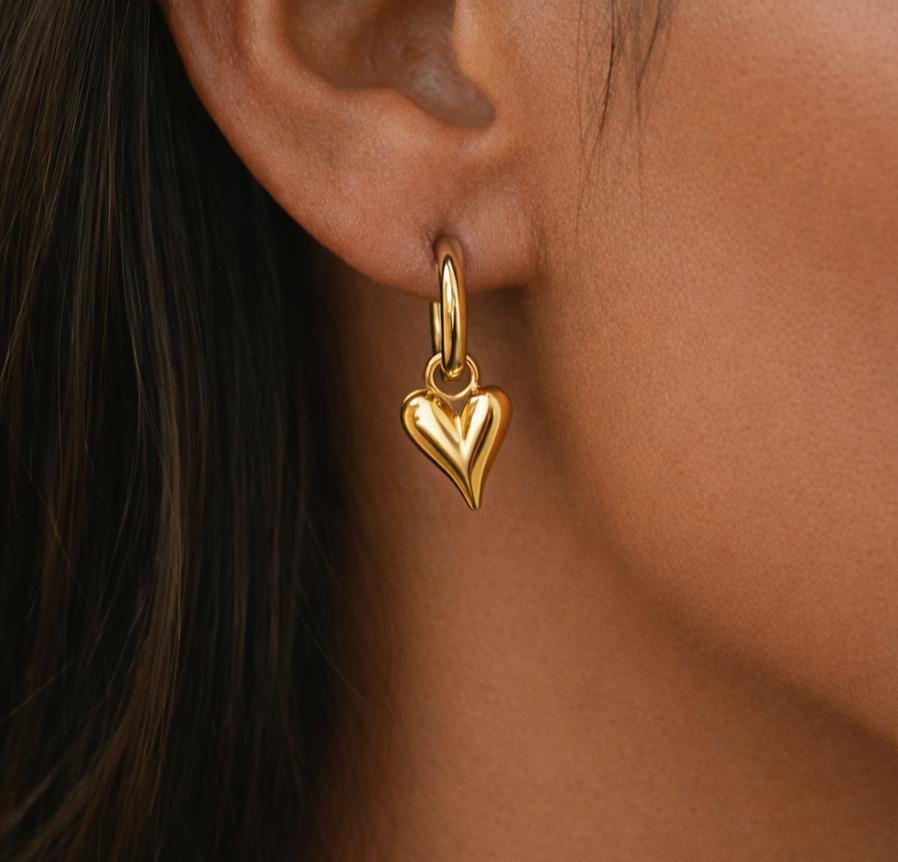 Boucle d'oreille créole COEUR