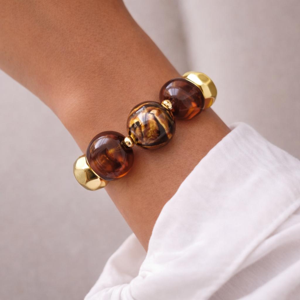 Bracelet perle de resine