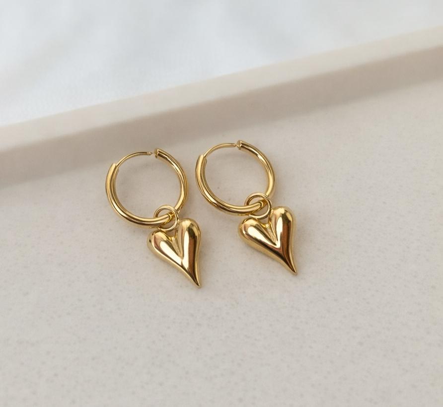 Boucle d'oreille créole COEUR